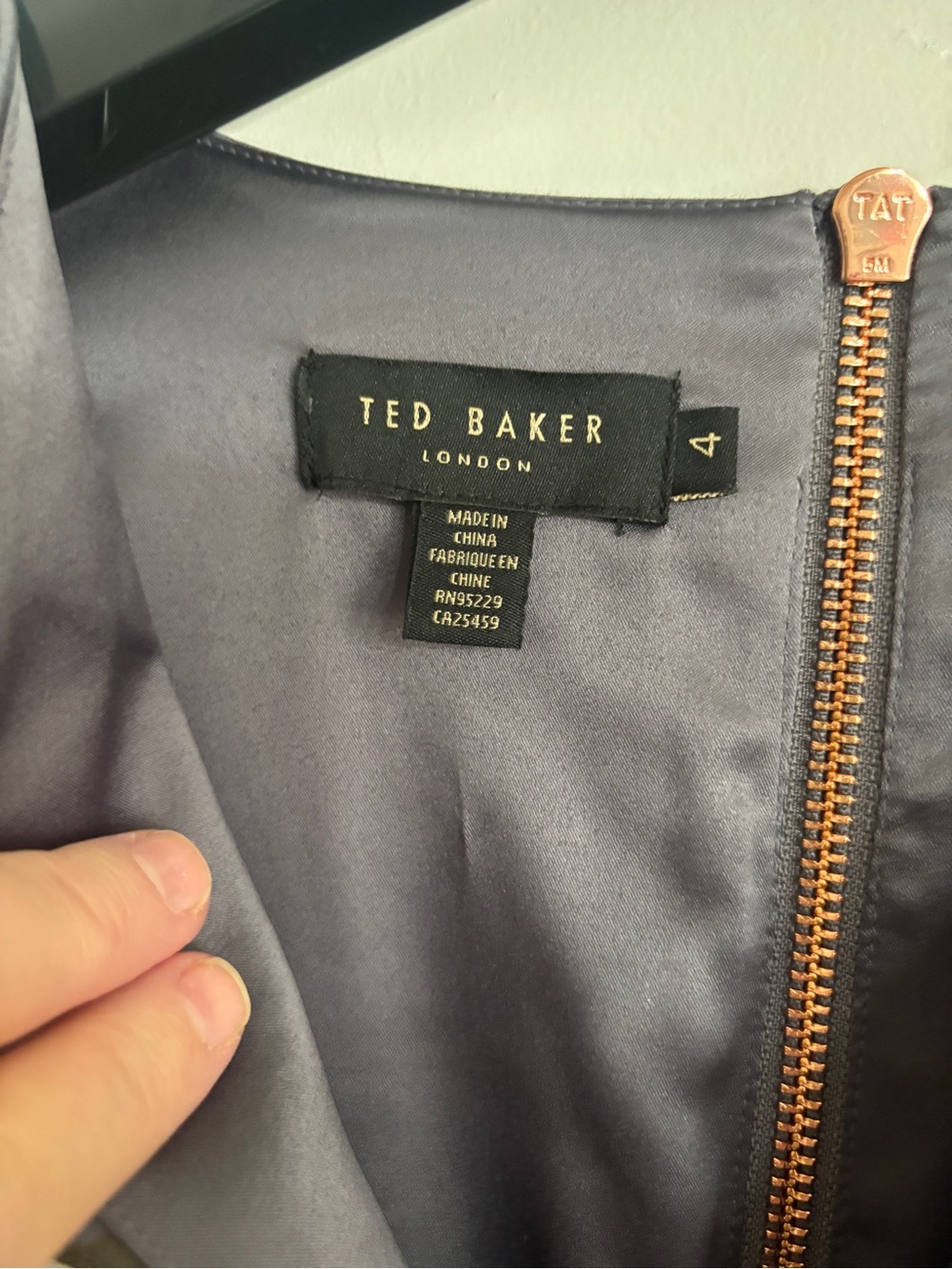 Ted Baker Charcoal Midi Dress with White Floral Print - Picture 7 of 11
